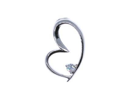 A White Cubic Zirconia Pendant.