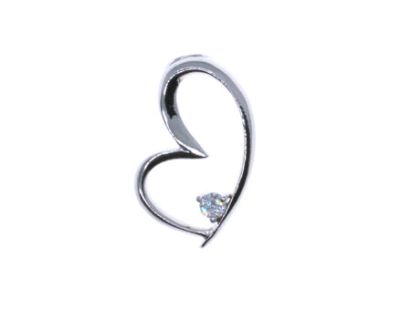 A White Cubic Zirconia Pendant.