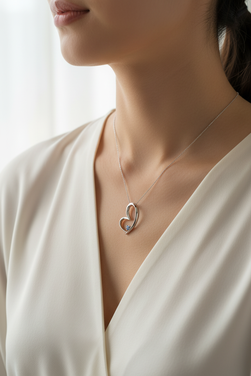 A White Cubic Zirconia Pendant.