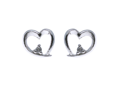 A White Cubic Zirconia Earring.