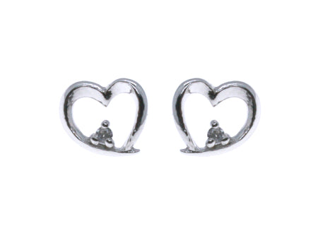 A White Cubic Zirconia Earring.