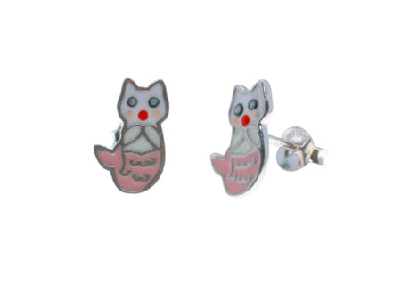 Silver Kids Kitty Earring