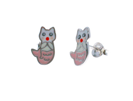 Silver Kids Kitty Earring