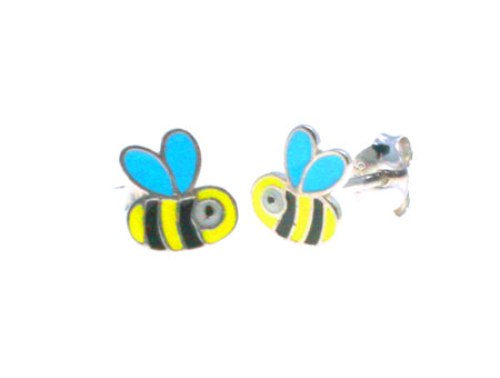 A Silver Kids Bee Earring