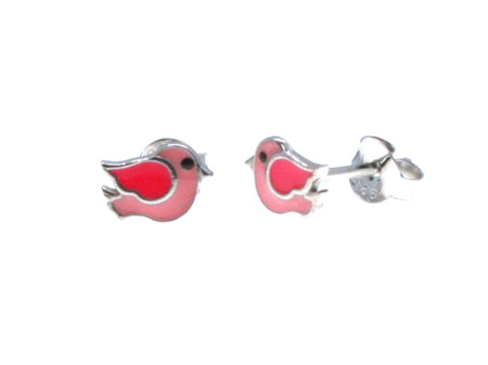 A Silver Kids Bird Earring