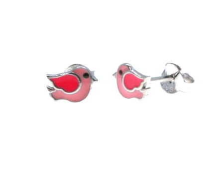 A Silver Kids Bird Earring