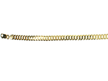 A Gold Plated on Silver Mens Curb Necklace