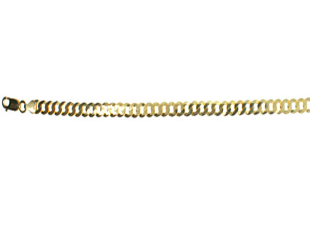 A Gold Plated on Silver Mens Curb Necklace