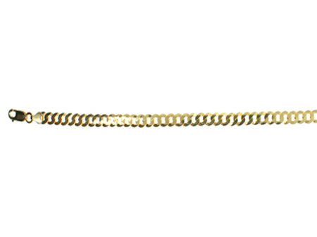 A Gold Plated on Silver Mens Curb Bracelet.