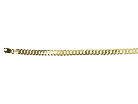 A Gold Plated on Silver Mens Curb Necklace