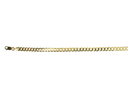 A Gold Plated on Silver Mens Curb Bracelet.