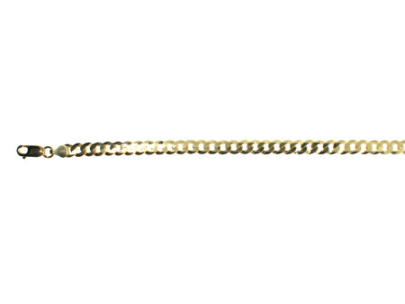 A Gold Plated on Silver Mens Curb Bracelet.