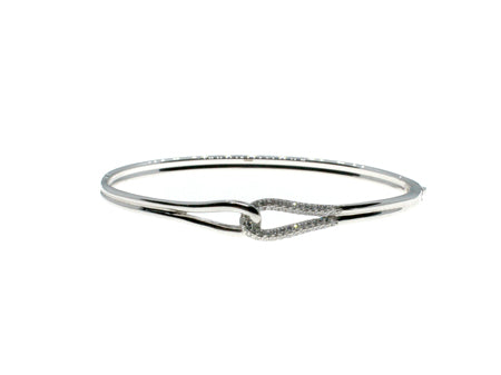 A White Cubic Zirconia Bangle