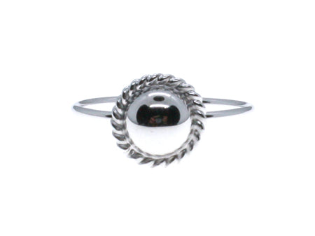 A Silver Ball Design Ring