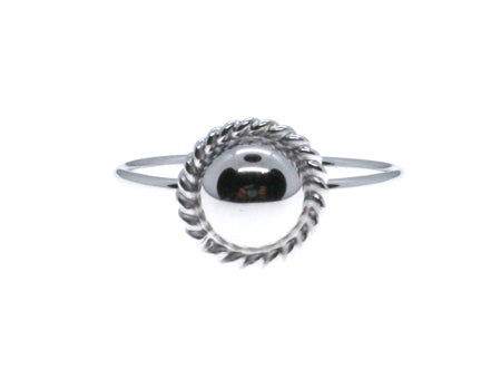 A Silver Ball Design Ring