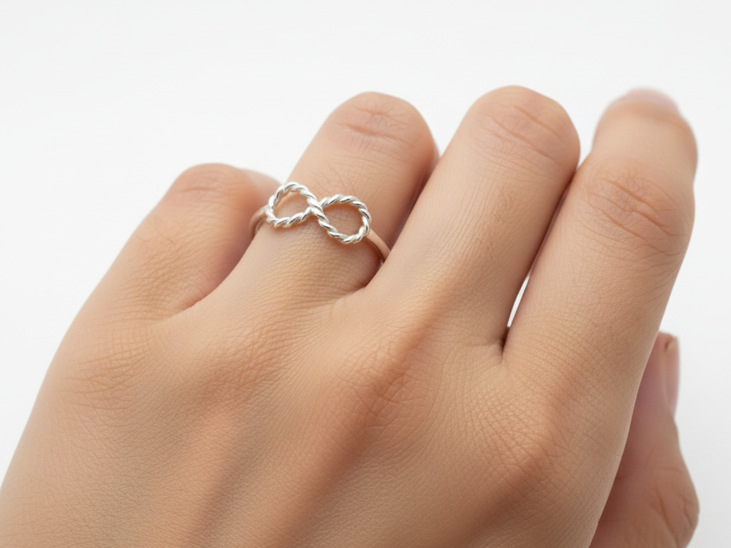 A Silver Infinity Design Ring