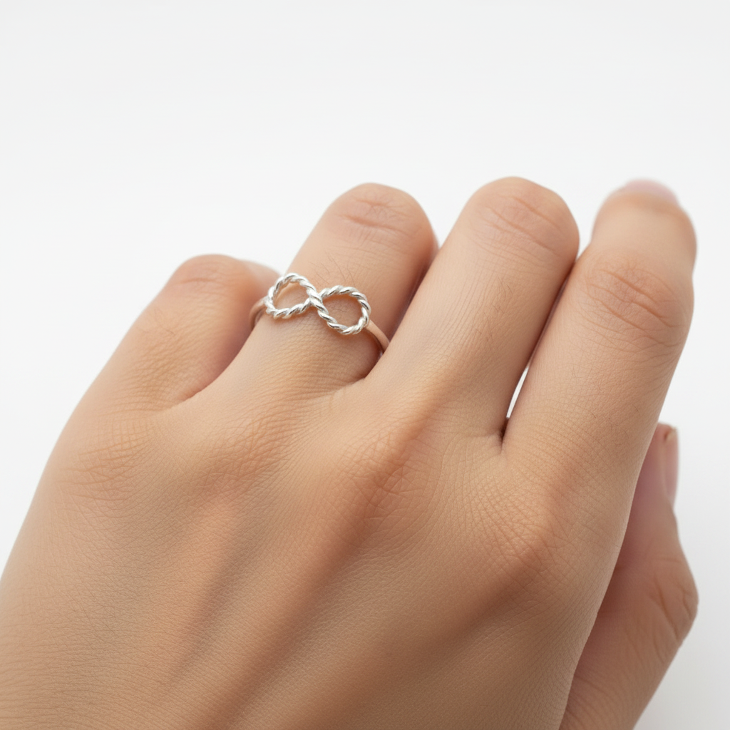 A Silver Infinity Design Ring