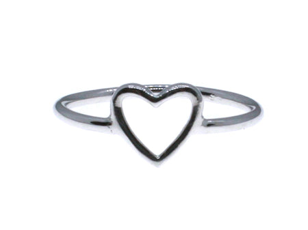 A Silver Heart Design Ring