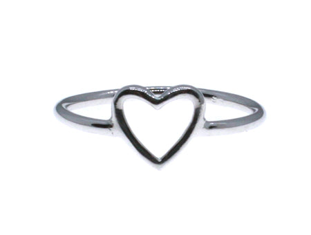 A Silver Heart Design Ring