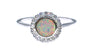 A Opal And White Cubic Zirconia Ring