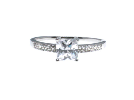 A White Cubic Zirconia Ring