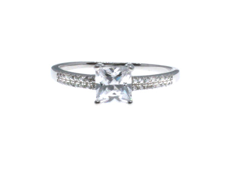 A White Cubic Zirconia Ring
