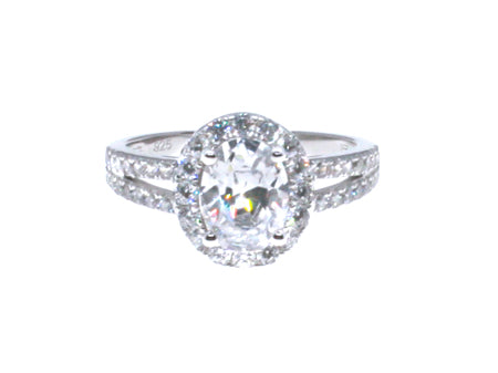 A White Cubic Zirconia Ring