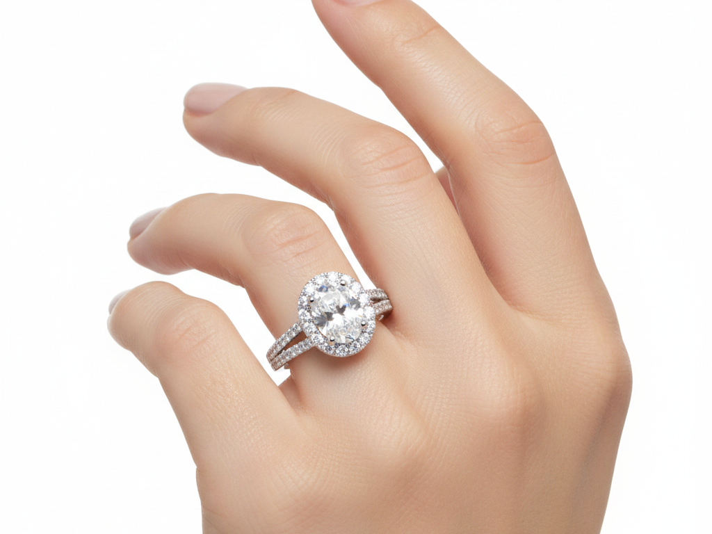 A White Cubic Zirconia Ring