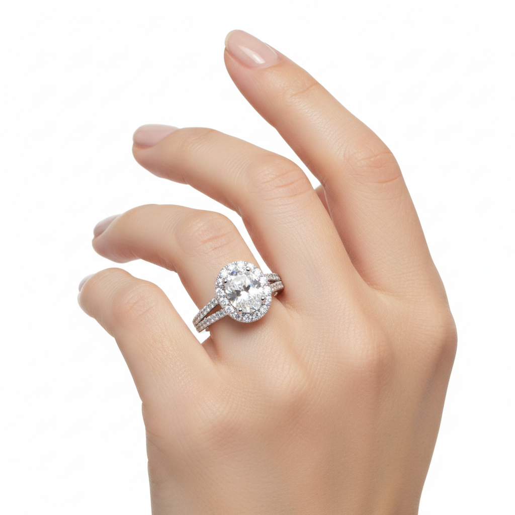 A White Cubic Zirconia Ring