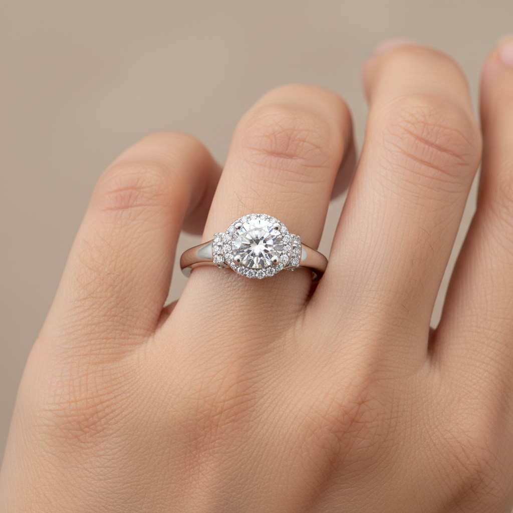 A White Cubic Zirconia Ring
