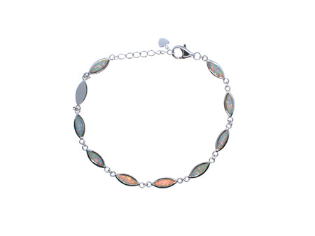 Opal Silver Bracelet