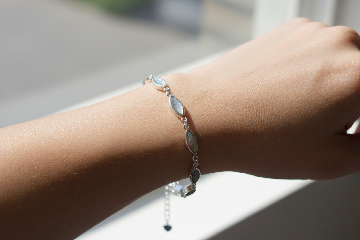 Opal Silver Bracelet