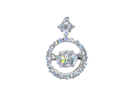 A White Cubic Zirconia Pendant.