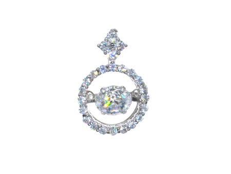 A White Cubic Zirconia Pendant.