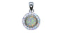 Opal And Cz Silver Pendant