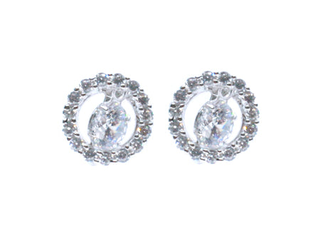 White Cubic Zirconia Earring