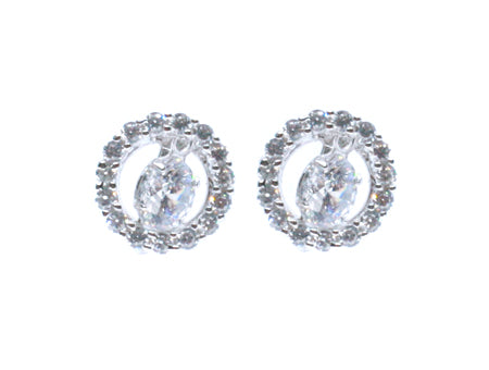 White Cubic Zirconia Earring