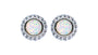 Opal And Cz Silver Earring