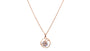 A White With Rose Plated Cubic Zirconia Necklace.