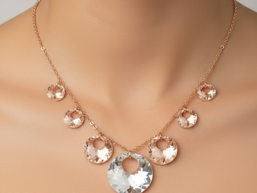 Silver with Rose Gold Plate Necklace