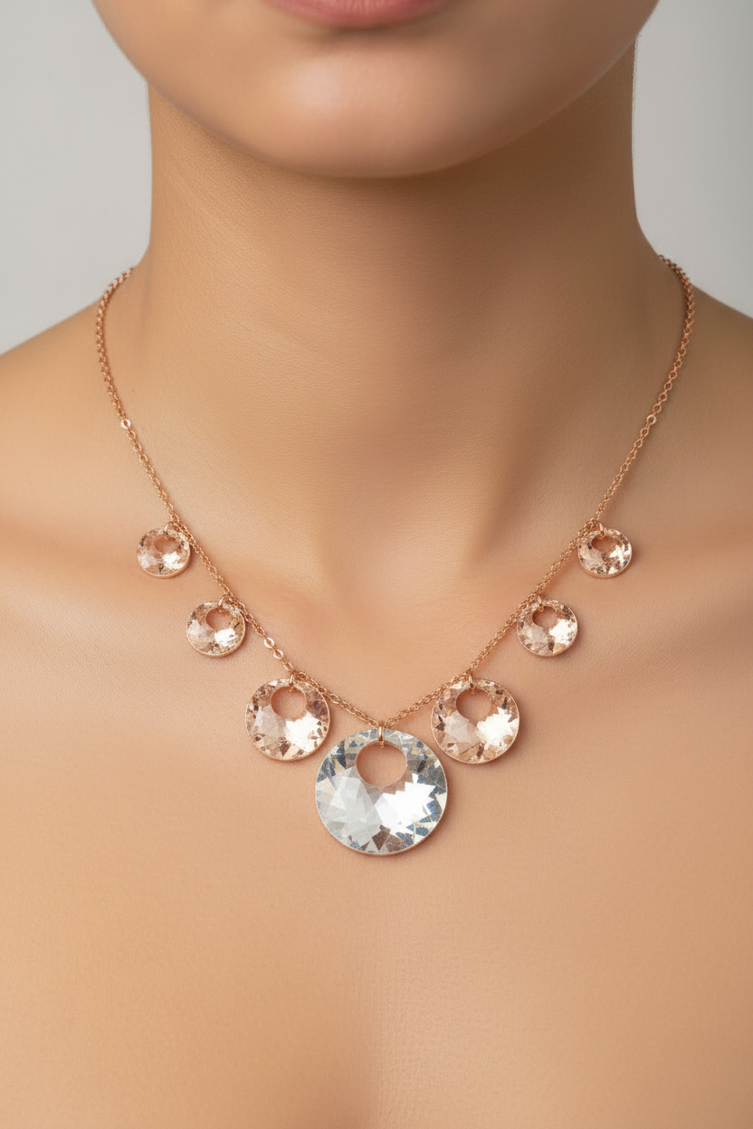 Silver with Rose Gold Plate Necklace