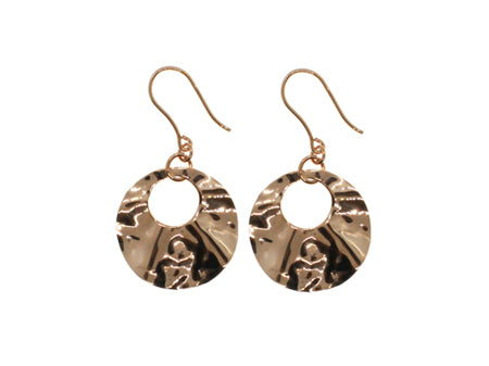 A Silver with Rose Gold Plate Earring