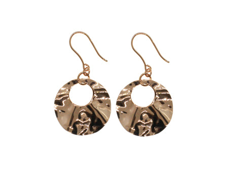 A Silver with Rose Gold Plate Earring