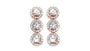 A Silver with Rose Gold Plate And CZ Earring