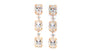 A Silver with Rose Gold Plate And CZ Earring