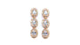 A Silver with Rose Gold Plate And CZ Earring