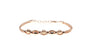 A Silver with Rose Gold Plate Bracelet