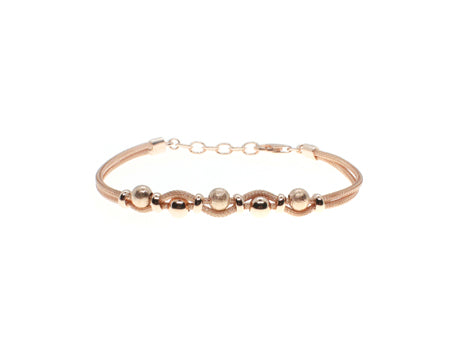 A Silver with Rose Gold Plate Bracelet