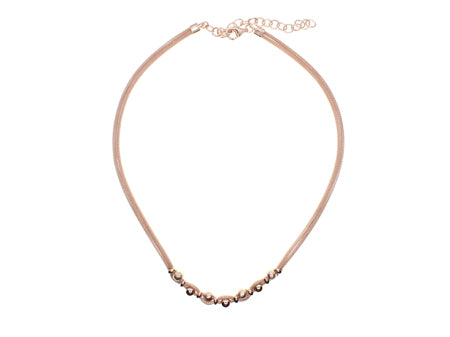 A Silver with Rose Gold Plate Necklace