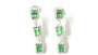Emerald & White Cubic Zirconia Silver Earring